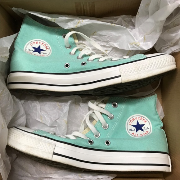 Y2K Converse Chuck Taylor All Star Mint Green High Tops Women's 9 - Picture 4 of 11
